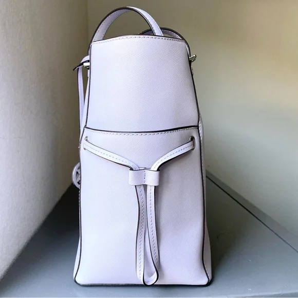 Michael Kors Gilly XL Drawstring Tote Saffiano Leather in Lavender Mist Color - Picture 3 of 12